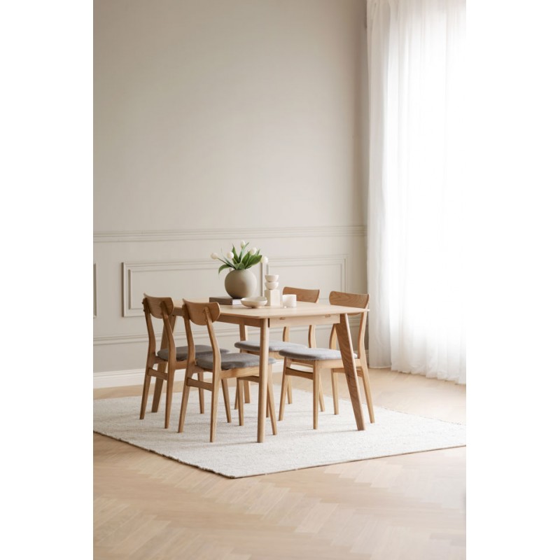 RO Rodham Chair Oak/Light Grey